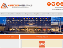 Tablet Screenshot of chandlerhotelgroup.com